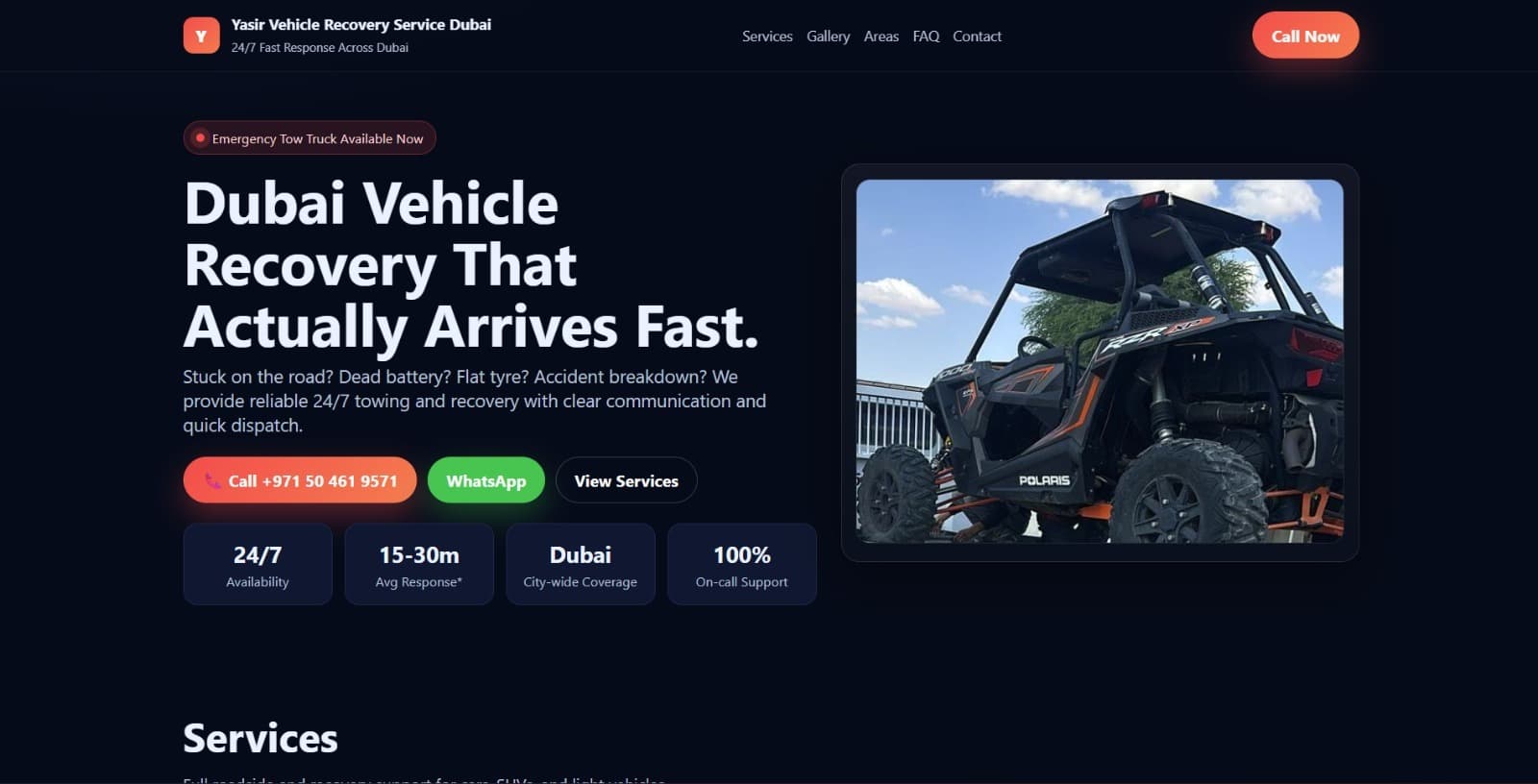 Yasir Vehicle Recovery Service Dubai preview